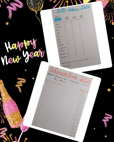 Book Journal Übersicht Wunschliste & Entwicklung SuB