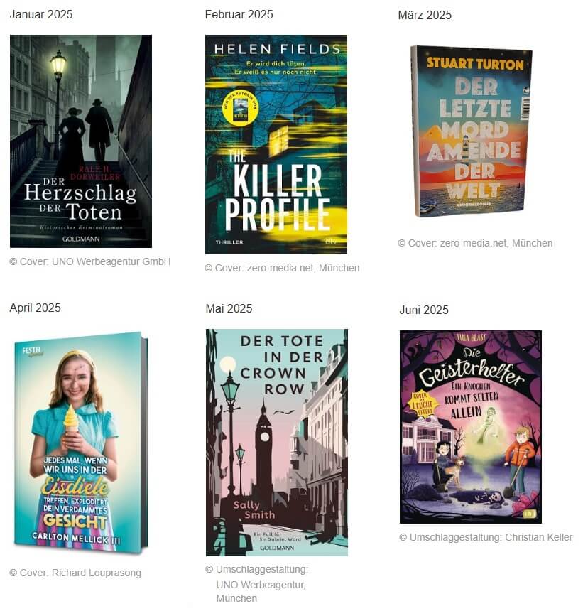 Monatslesehighlights Januar bis Juni