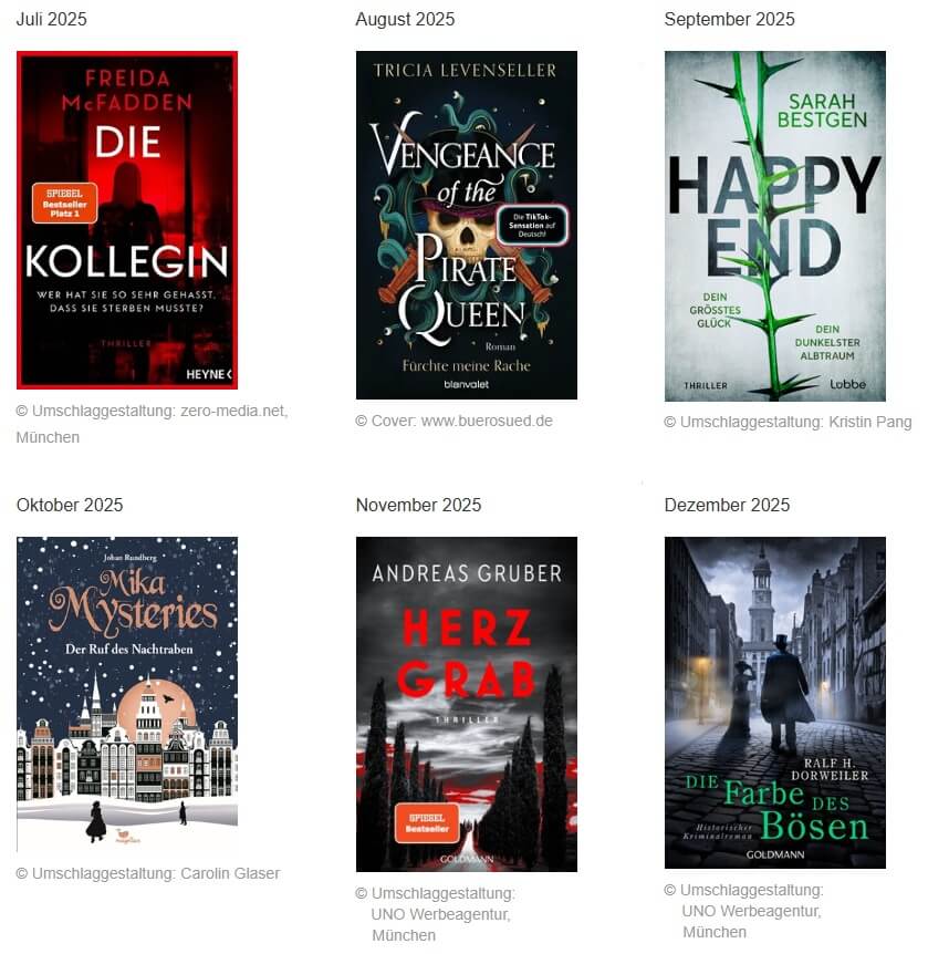 Meine Monatslesehighlights von Juli bis Dezember